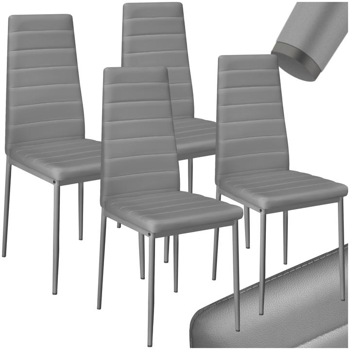 Produktbild tectake 4x Esszimmerstuhl