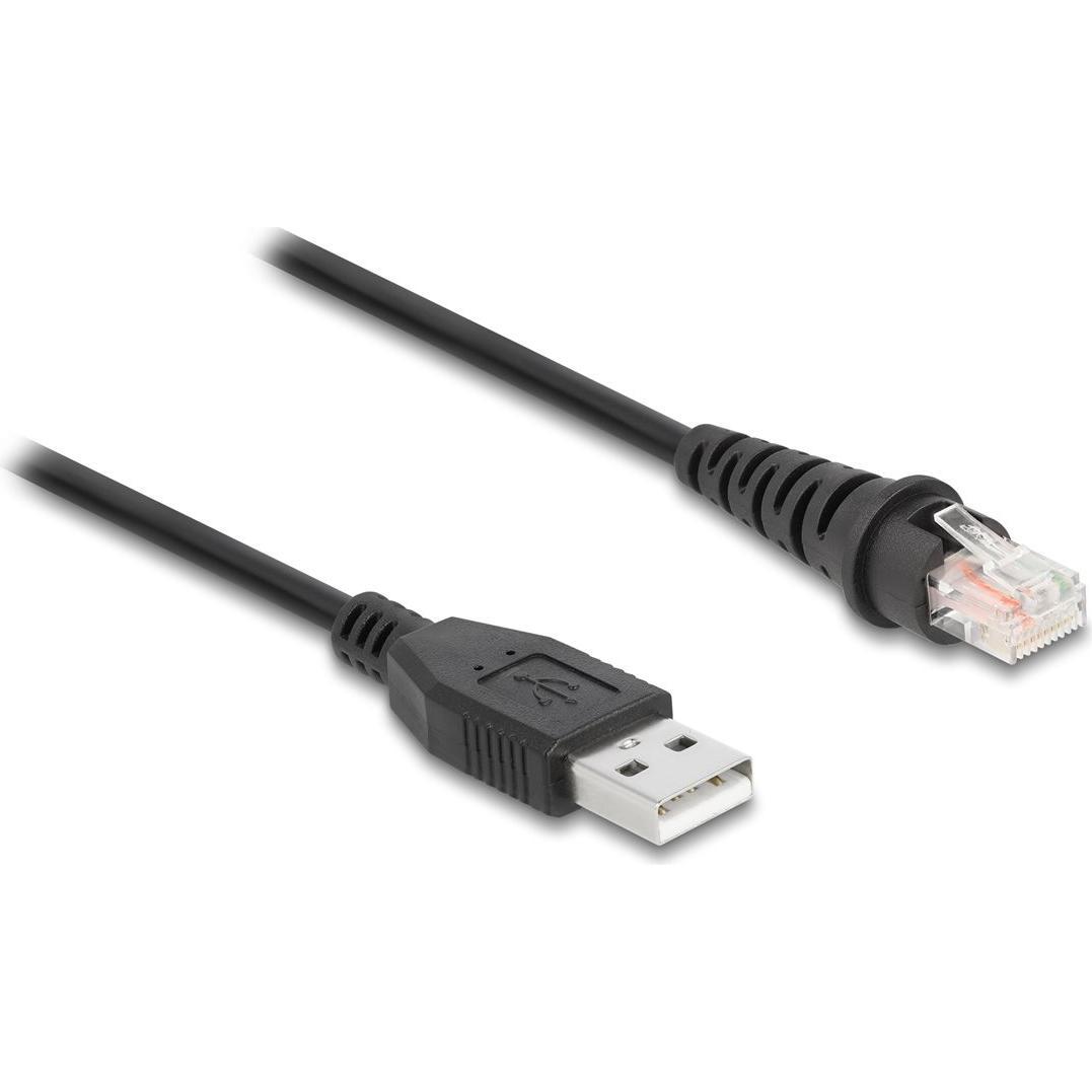 Delock Cavo per scanner di codici a barre da RJ50 a USB 2.0 Type-A da 2 m, Accessori lettore codice a barre