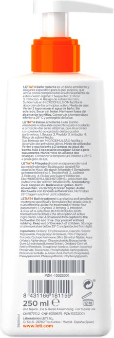 Produktbild Leti AT4 Dusch- und Badegel - Milde, rückfettende Reinigung bei trockener oder zu Neurodermitis neig (250 ml)