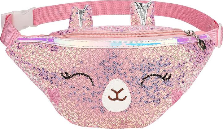 Only-Bags.Store Glitzer Einhorn Gürteltasche, Bauchtasche mit verstellbarem Gürtel