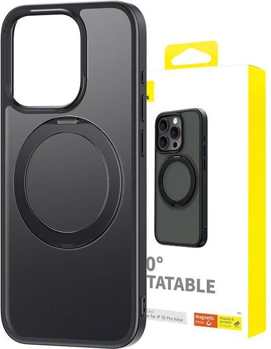 Baseus Magnetic Phone Case for iPhone 15 ProMax CyberLoop Series (Black) (Apple iPhone 15 Pro Max)