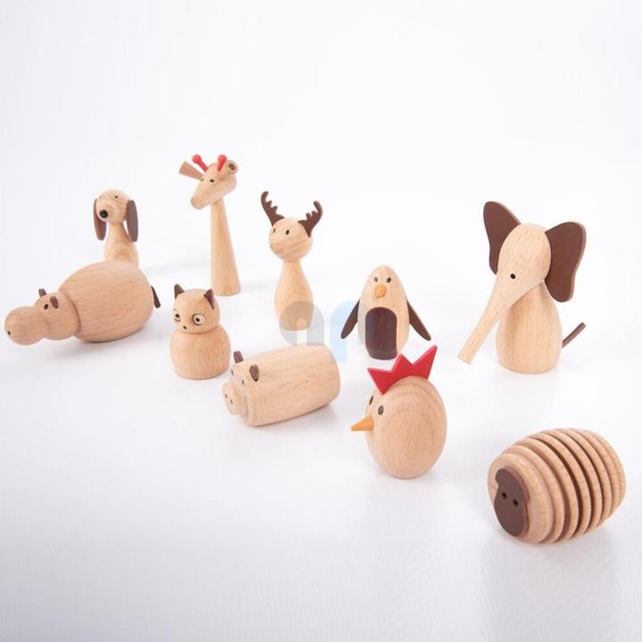 Image du produit TickiT Ensemble de 10 amis animaux en bois
