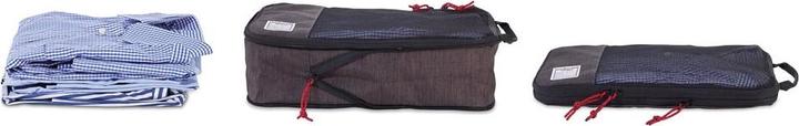 Productafbeelding Troika BUSINESS PACKING CUBES Ensemble de sac de compression de voyage, gris/noir