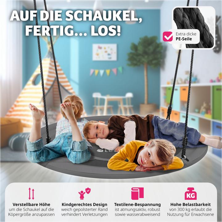 Image du produit tectake Swayer Nest Swing, hauteur réglable, 300 kg