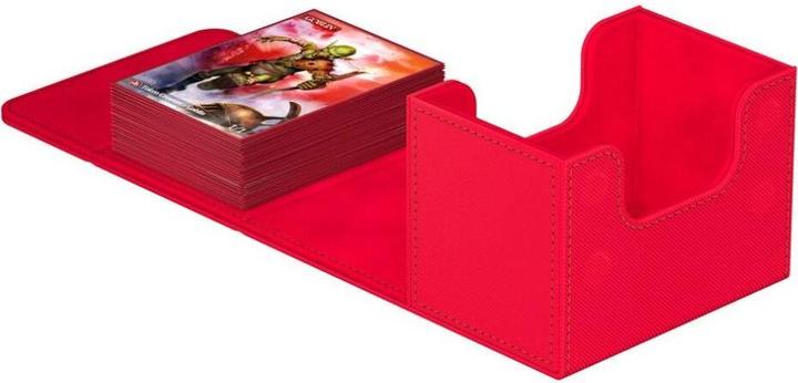 Actual product image Ultimate Guard Card Box XenoSkin Sidewinder Monocolor 80+ Red