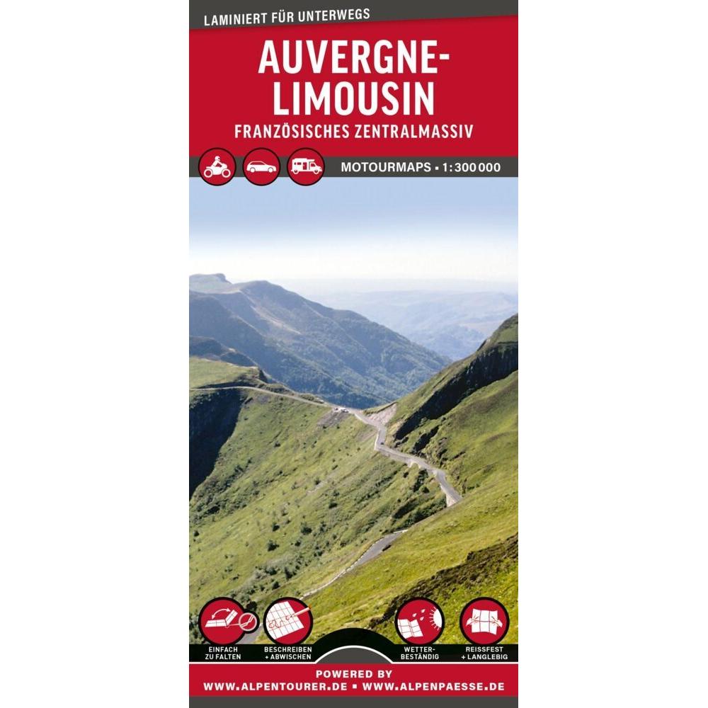 MoTourMaps Auvergne-Limousin Auto-u.Mot, Landkarte