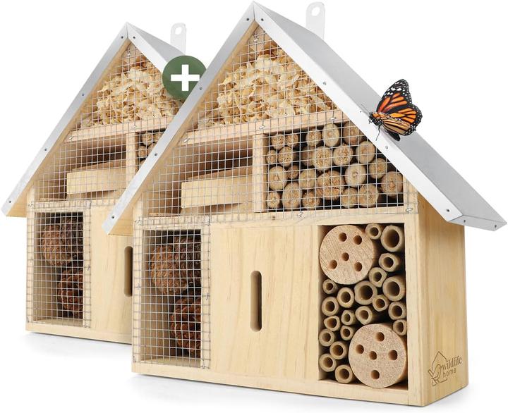 Immagine prodotto Wildlife home 2er-Set Insektenhotel (Ape, Api, Coccinelle, Farfalle, Merletti)