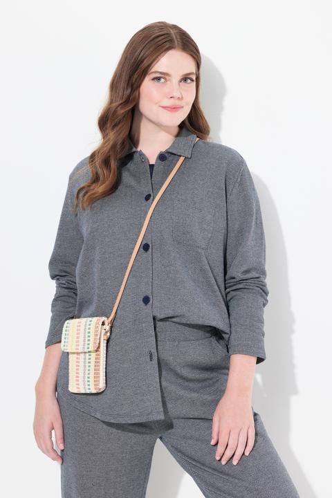 Produktbild Ulla Popken Sweat-Shaket, Hemdkragen, Brusttasche (54)