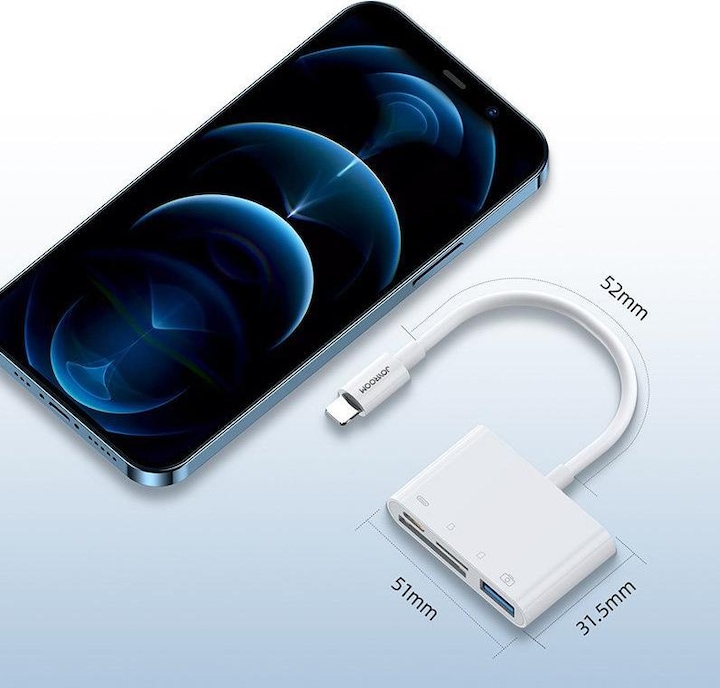 Produktbild Joyroom Lightning to USB OTG Card Reader (Lightning, USB-A, USB Typ C, SD Karte)