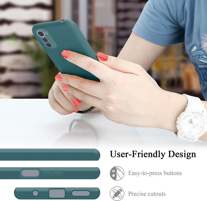 Actual product image Cadorabo TPU Liquid Silicone Case Cover for Motorola MOTO E32 4G / E32S (Motorola Moto E32s)