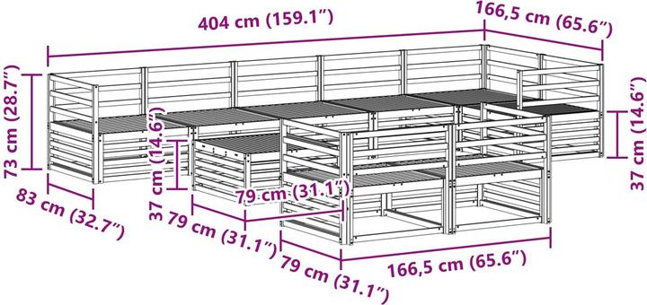Produktbild vidaXL Outdoor-Sofa