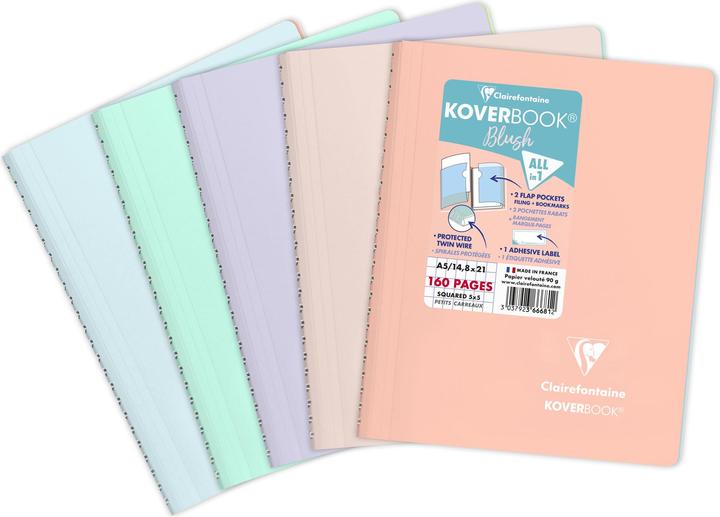 Actual product image Clairefontaine Koverbook Blush (A5, Checked)