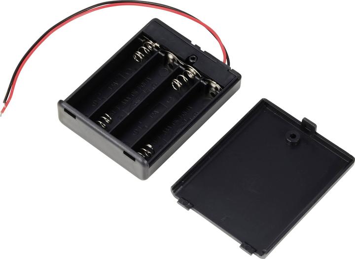 Immagine prodotto Tru Components TC-13220684 Batteriehalter 4x Micro (AAA) Kabel (L x B x H) 63 x