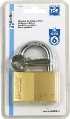 Actual product image Rieffel Padlock brass No. 7 SB
