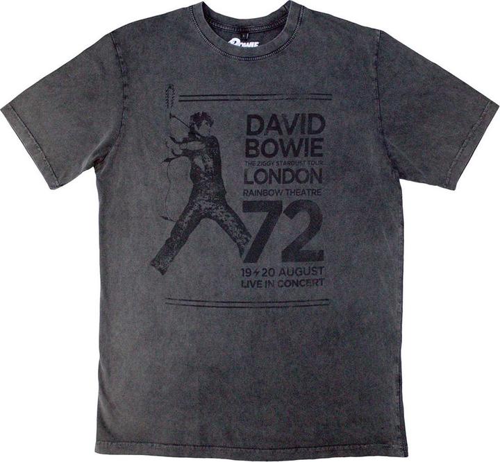 Actual product image David Bowie Rainbow Theatre Stone Wash (S)