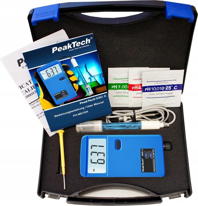 Actual product image Peaktech pH meter with external probe, 0... 14 pH
