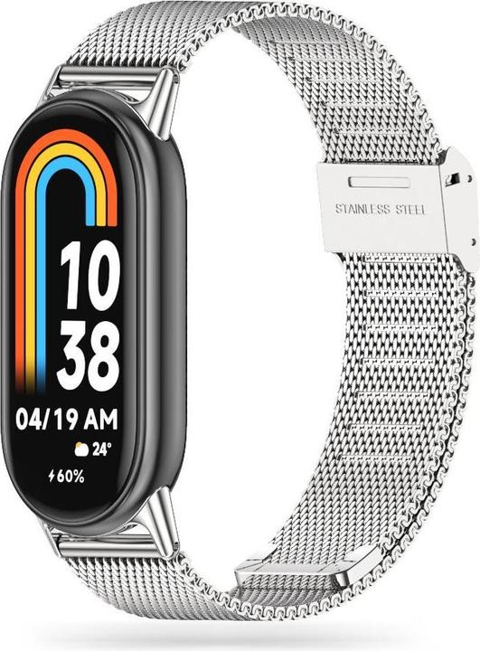 Tech MilaneseBand Strap for Xiaomi Smart Band 8 / 8 NFC - Silver (Edelstahl)
