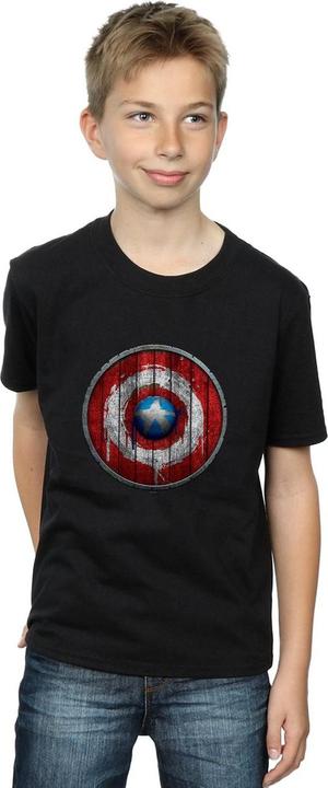 Immagine prodotto Captain America Wooden Shield Maglietta Ragazzi (152, 158)