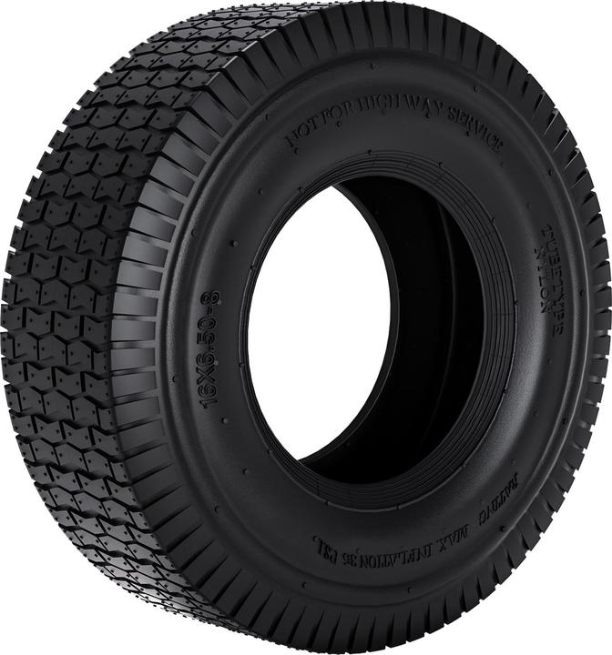 Actual product image Wiltec Lawn mower tyre 16x6.50-8 4PR for ride-on mowers hand carts (Lawn mower, Garden machinery spare parts)