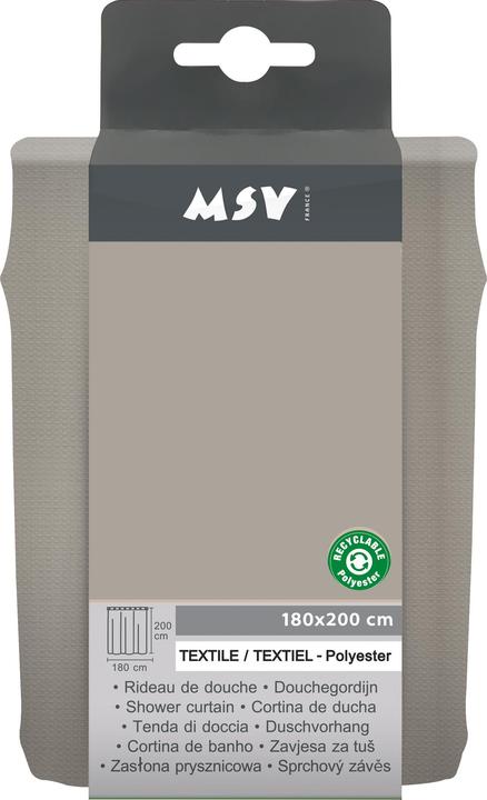 Actual product image spirella Polyester curtain 180 * 200cm Taupe (180 x 200 cm)