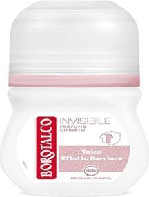 Borotalco Deodorant Roll On Invisible Pink Alkoholfreie Formel mit Talkum-Barriereeffekt 50ml (Roll-on, 50 ml)