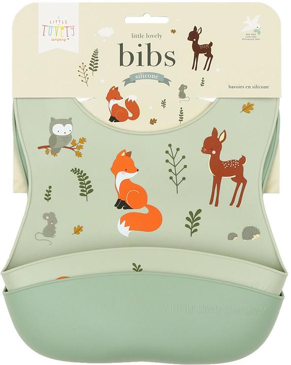 Actual product image A Little Lovely Company Forest Friends Bib Set of 2 22.5 x 27 cm (3 months)