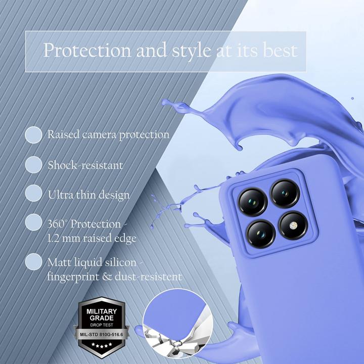 Actual product image Cadorabo Case for Xiaomi 14T Pro TPU Liquid Silicone Cover (Xiaomi 14T Pro)