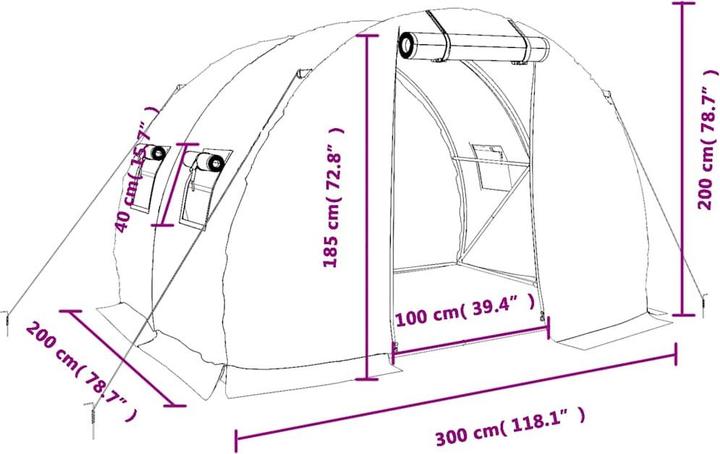 Actual product image vidaXL Gewächshaus