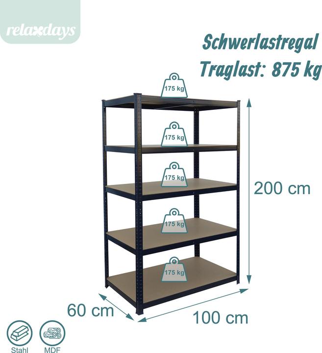 Produktbild Relaxdays Schwerlastregal