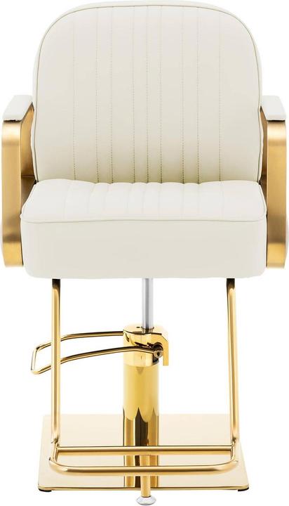 Actual product image Physa Salon Chair with Footrest - 920 - 1070 mm - 200 kg - cream / gold