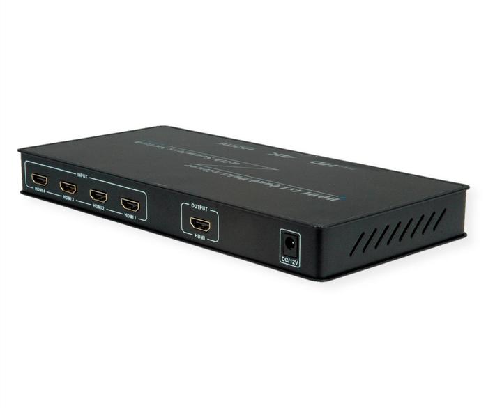 Actual product image Roline HDMI 4x1 QUAD Multi-Viewer Switch