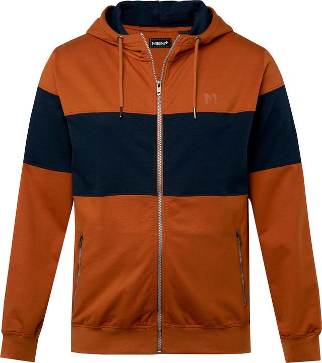 Image du produit Men+ Sweat-shirt zippé en molleton, capuche, esprit colour block - jusqu'au 8 XL (XXL)