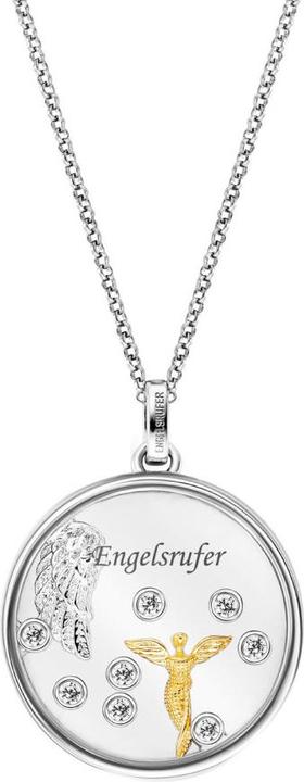 Engelsrufer Silver necklace with gold angel and ERN-LENS-AN-BIG zircons (925er Silber)