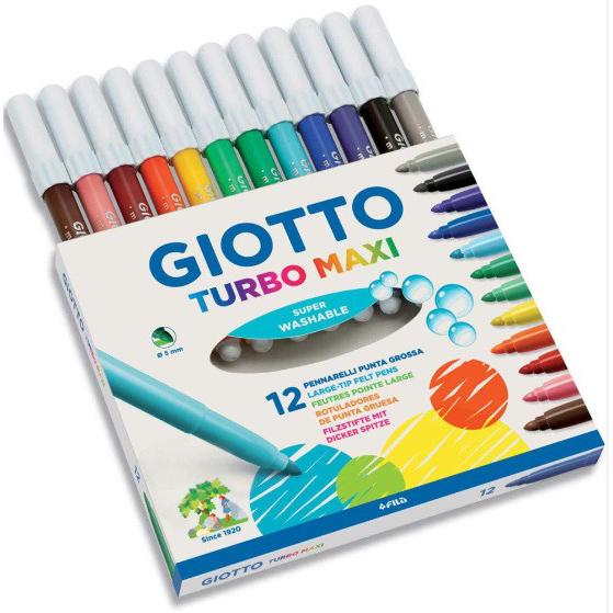Thumbnail - Giotto, Malstifte, Turbo Maxi (Assorted colours, Mixed Colour, 12 x)