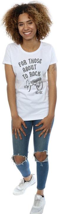 Actual product image AC/DC Womens/Ladies For Those About To Rock Cannon Cotton T-Shirt (M)
