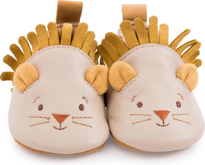 Image du produit Moulin Roty Chaussons en cuir beige lion 0/6 mois, Sous mon Baobab (16, 17)