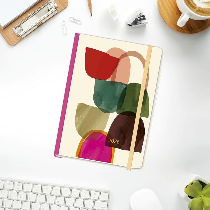 Actual product image Design Diary Abstract 2026 (A5, 1 week / 2 pages)