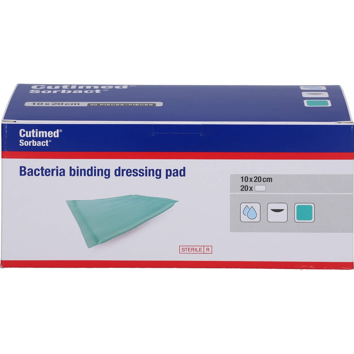 BSN, Verbandsmaterial, Cutimed Sorbact Saugkompressen 10x20 cm, 20 St KOM