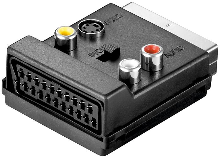 Goobay Scart to Composite Video and S-Video Adapter, IN/OUT, with Scart pass-through (Video Switch)
