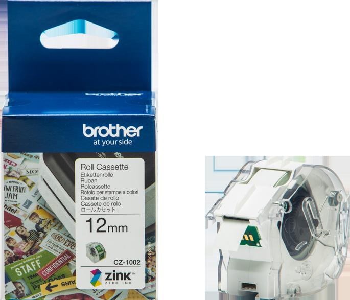 Actual product image Brother CZ-1002 Label Roll (1.20 cm, White)