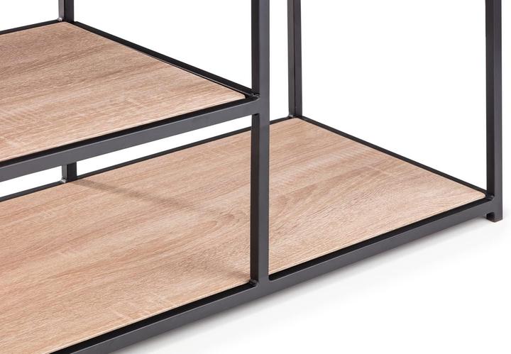 Produktbild Julian Bowen Tribeca TV-Möbel in warmer Sonoma Eikenfolie mit schwarzem Metallrahmen (140 x 40 x 47 cm)