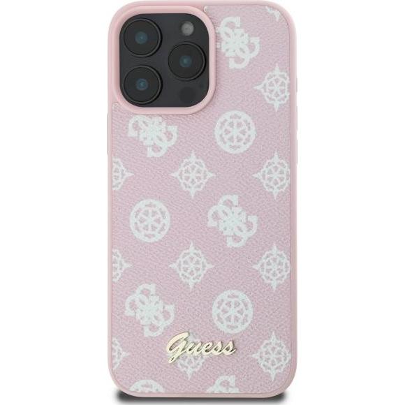 Thumbnail - Guess GUHMP16XPGPYSP iPhone 16 Pro Max różowy/pink HC MagSafe PU Peony Script (Apple iPhone 16 Pro Max), Smartphone Hüll...