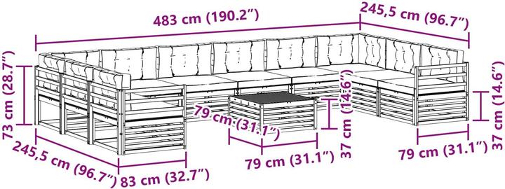 Produktbild vidaXL Outdoor-Sofa