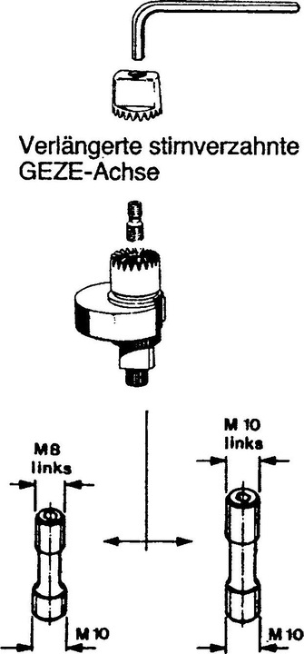 Produktbild Geze Achsverlängerungen zu Bodentürschliesser (Zimmertür, Eingangstür, Holztür, Balkontür)