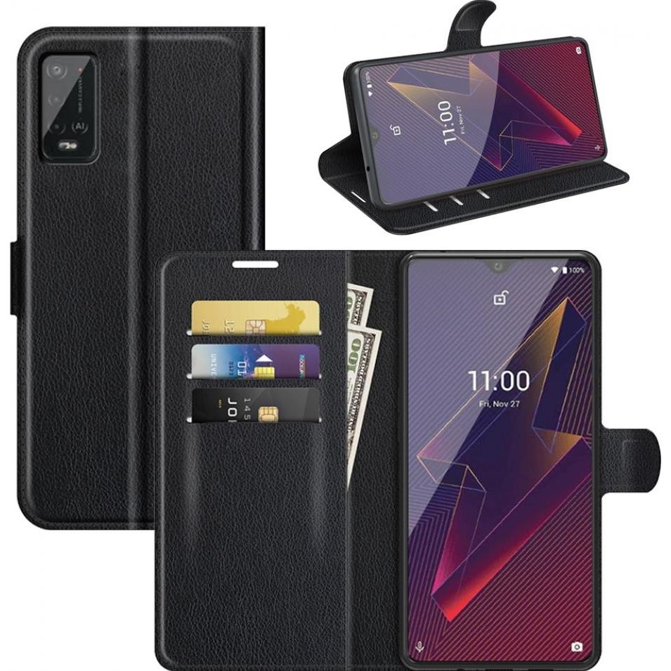 Screenguard Wiko Power U10 Leather Guard Lederhülle (Wiko Power U10), Smartphone Hülle, Schwarz
