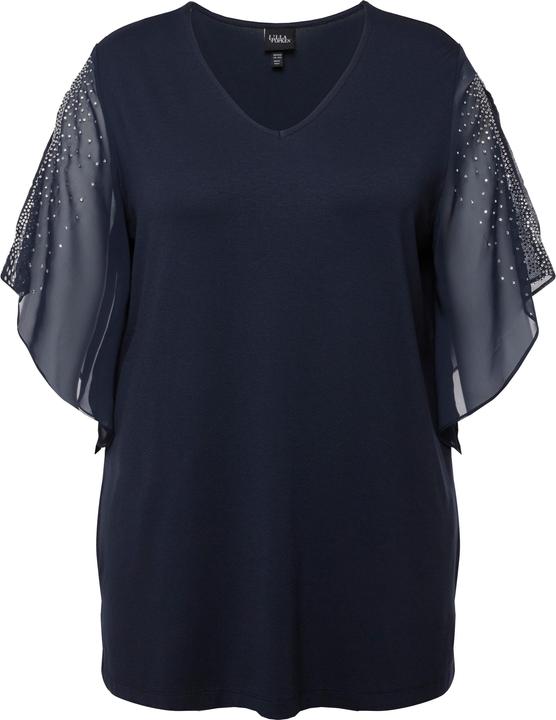 Produktbild Ulla Popken Tunika, Glitzersteinchen, A-Linie, V-Ausschnitt, 3/4-Arm (46, 48)