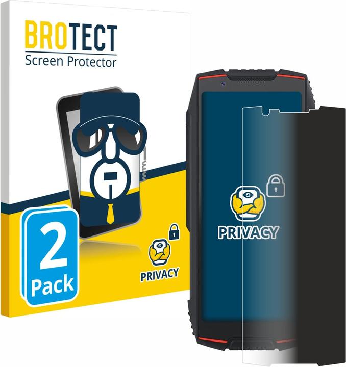 Actual product image BROTECT Anti-spy privacy film Blue light protection film (2 Piece, Cubot King Kong mini 3)