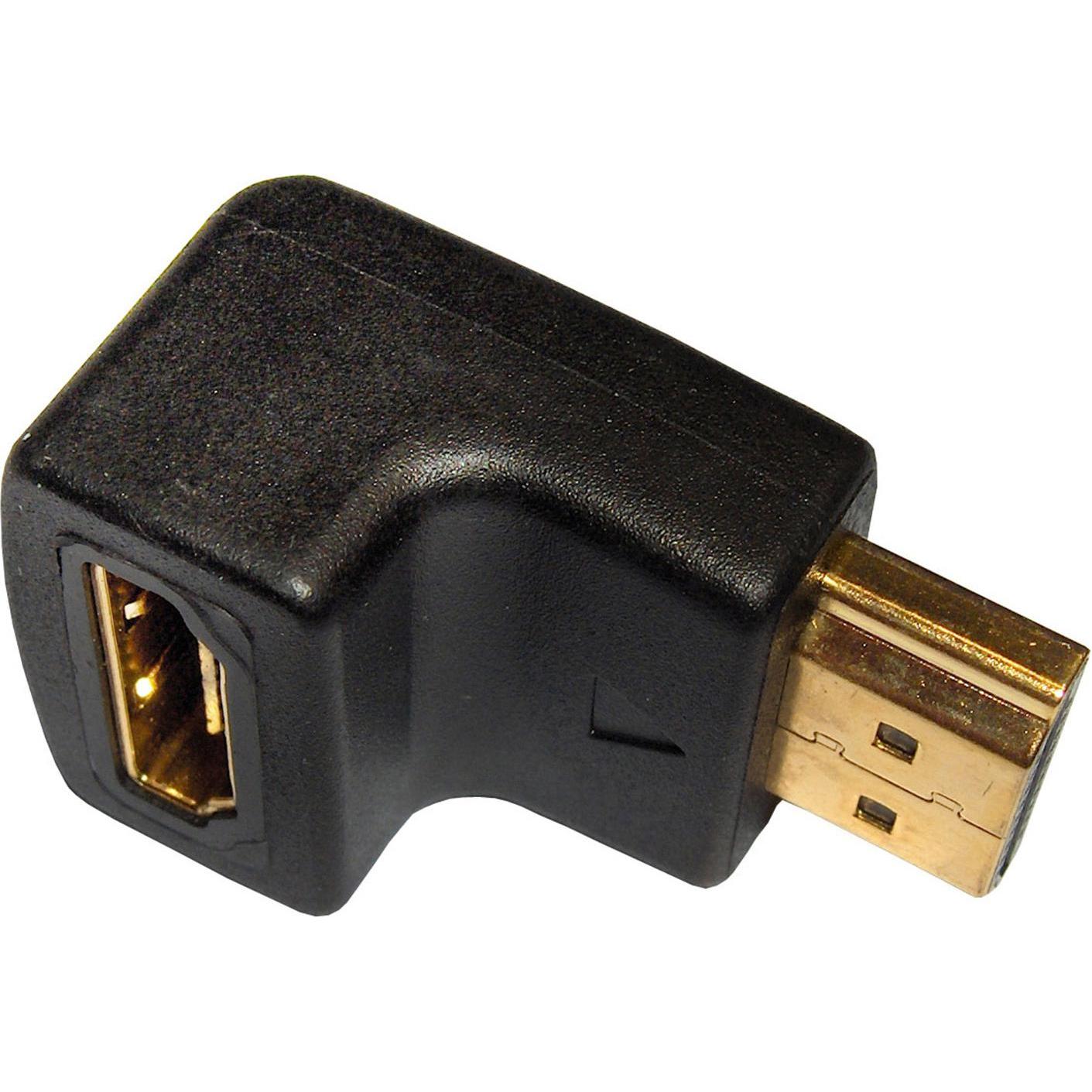 Inakustik Winkeladapter 90° (HDMI), Data + Video Adapter, Schwarz
