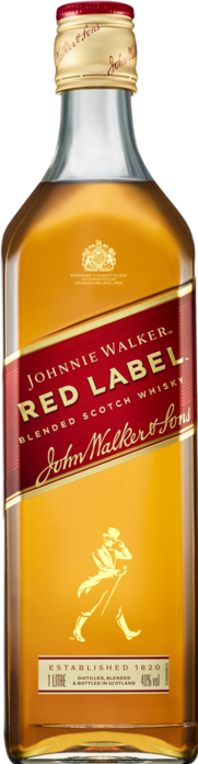 Image du produit Johnnie Walker étiquette rouge (Whisky mélangé, Scotch Whisky, 1 x 100 cl)