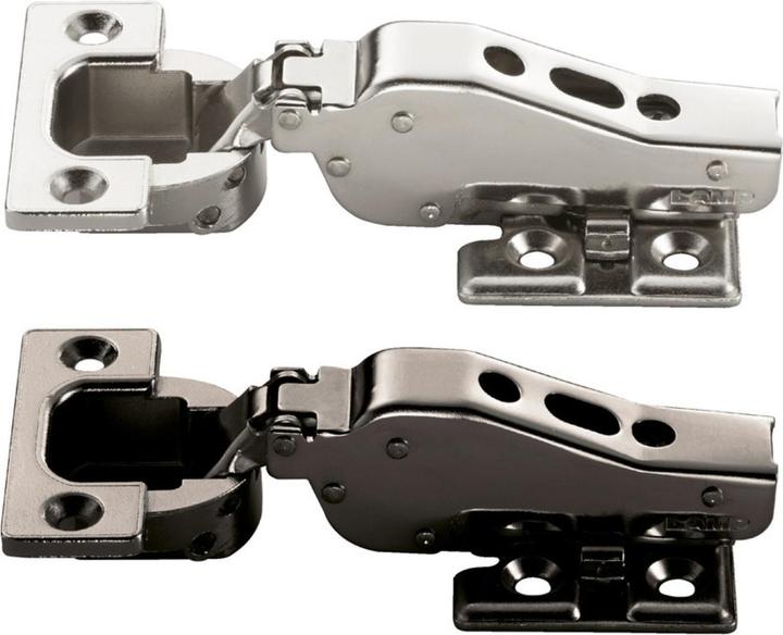 Produktbild LAMP® Schwerlast Möbel Scharnier 95°, Mittelanschlag, mit Feder, schwarz